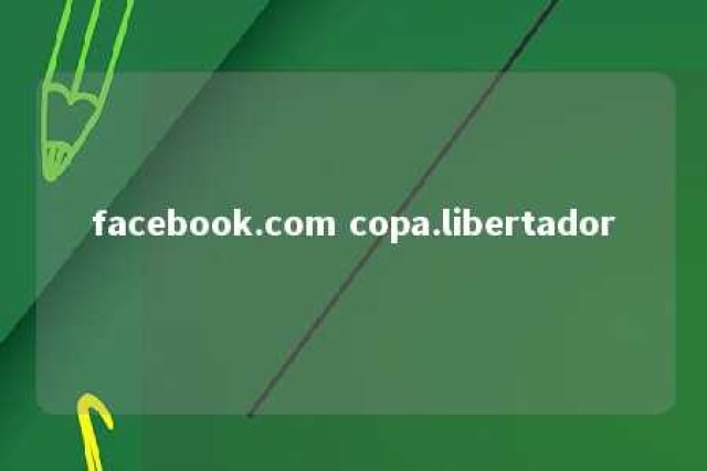 facebook.com copa.libertador 