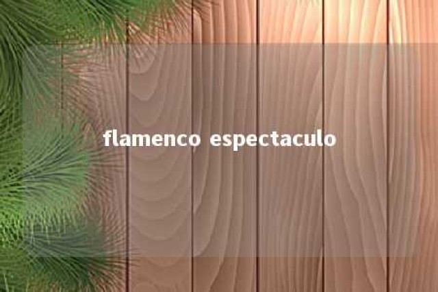 flamenco espectaculo 