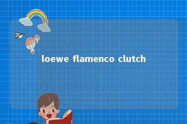 loewe flamenco clutch 