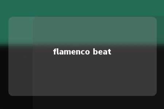 flamenco beat 