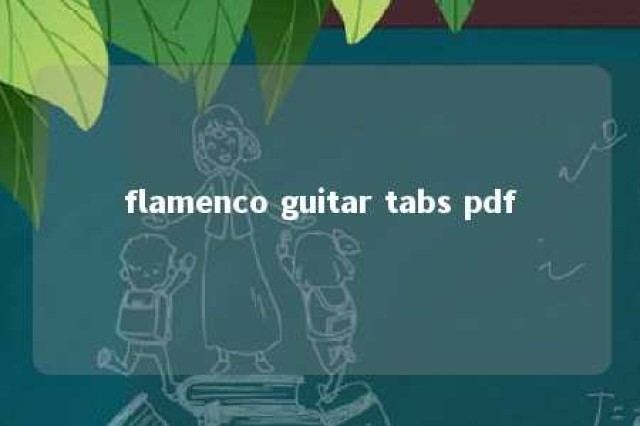 flamenco guitar tabs pdf 