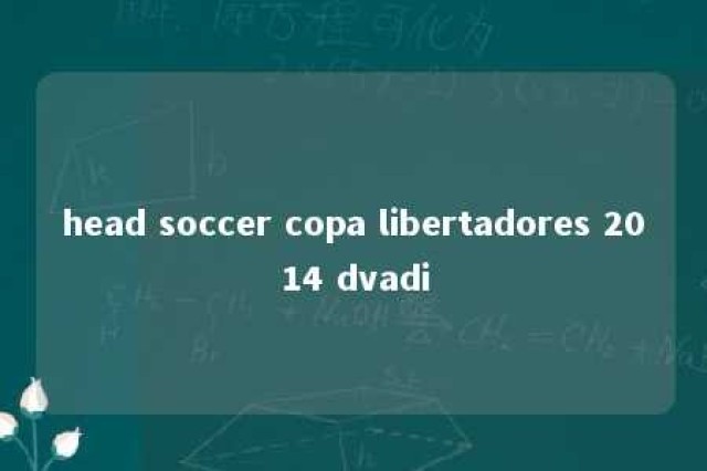 head soccer copa libertadores 2014 dvadi 